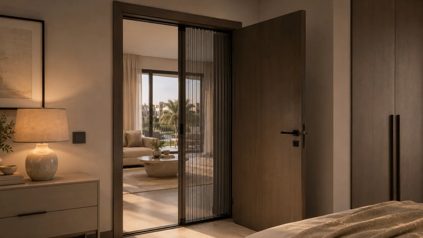 PVC sash with a mosquito screen