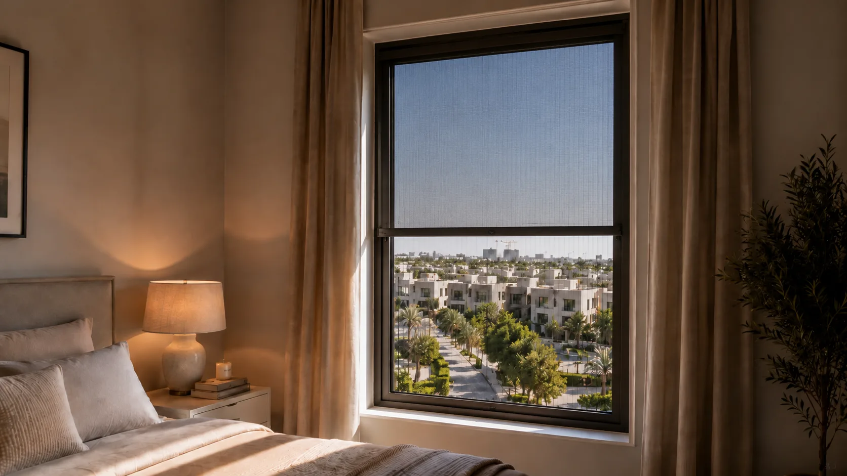 Tilt-and-turn window with a mosquito screen