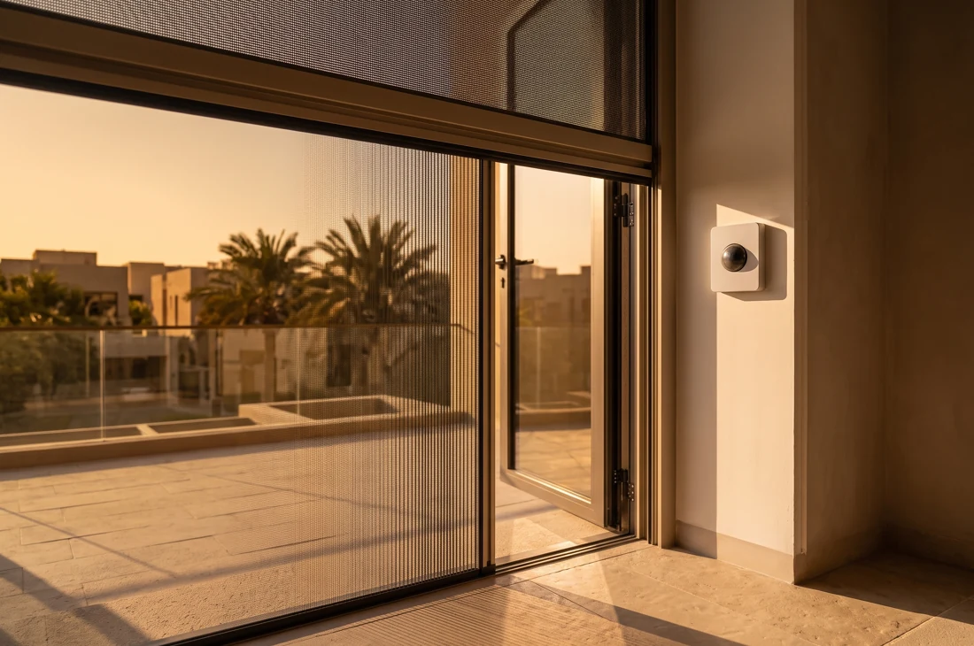 A sensor closes the opening by itself when the light goes on — the mechanism in the opening